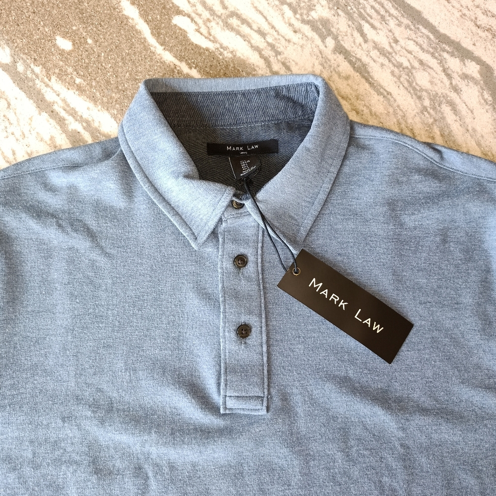 Mark Law Men's Long Sleeve Knit Shirt NEW Size Medium